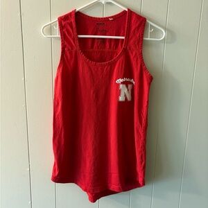 Pressbox Red Sleeveless Tank Top with Scoop Neck Nebraska Huskers Womens medium